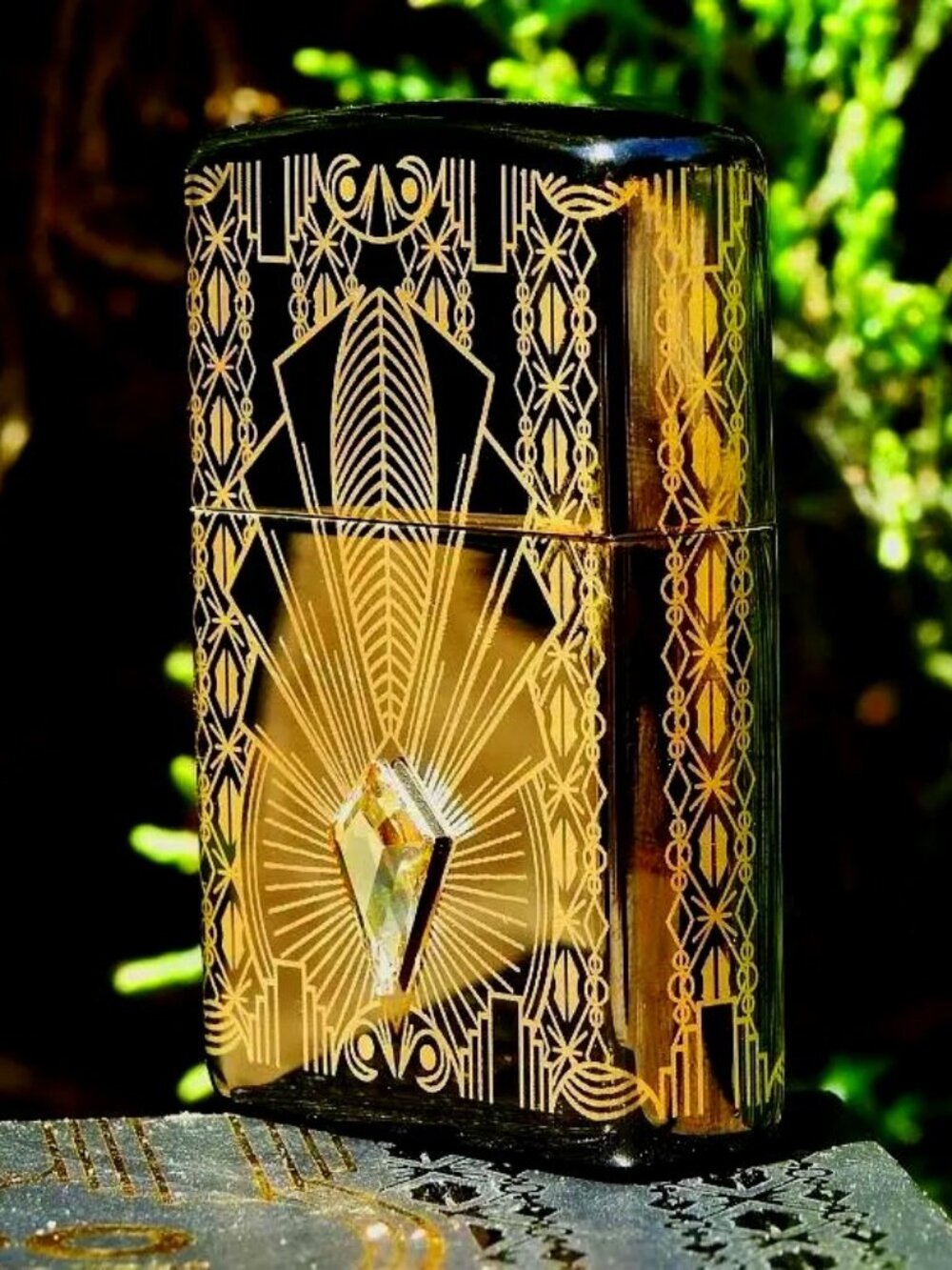 2021 Jeweled Deco Collectable of the Year Deep Carved Zippo Lighter